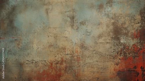 Processed collage of old rusty grunge texture. Background for banner, backdrop or texture for 3D mapping