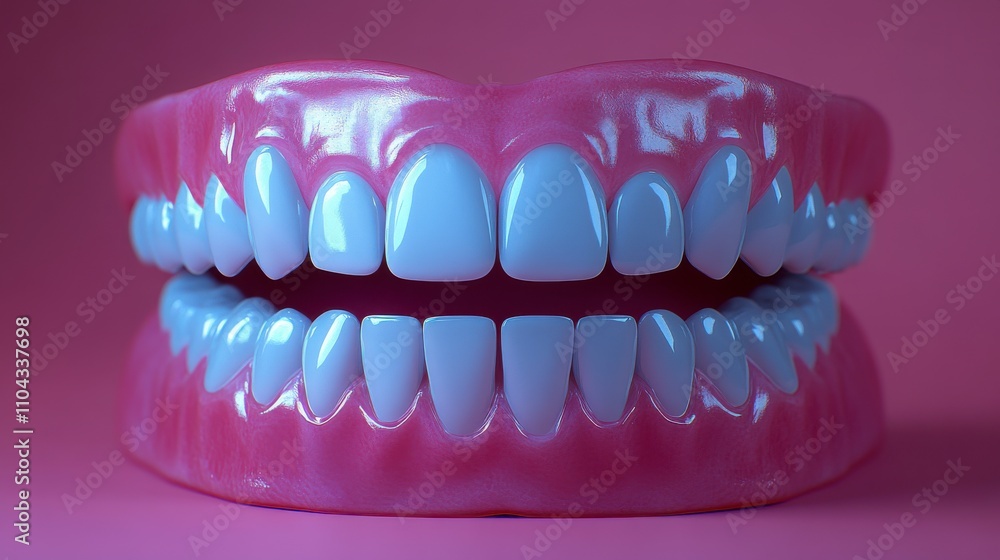 Obraz premium Detailed 3D Model of Human Teeth for Dental Education and Research