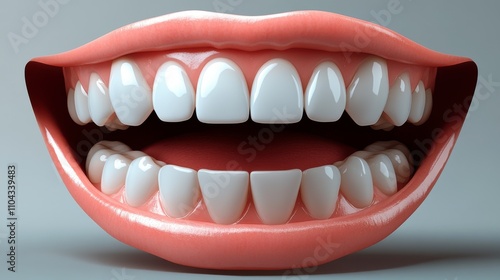 A Breathtakingly Realistic Image of a Wide Open Smile, Highlighting Healthy Teeth and a Vibrant Oral Cavity. Perfect for Dental Health Awareness Campaigns and Medical Illustrations.