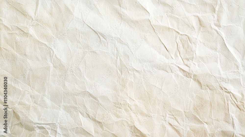 a piece of white crumpled paper on a white background The paper has a wrinkled texture, giving it a unique and aged look a piece of white crumpled paper on a white background The paper has a wrinkled texture, giving it a unique and aged look