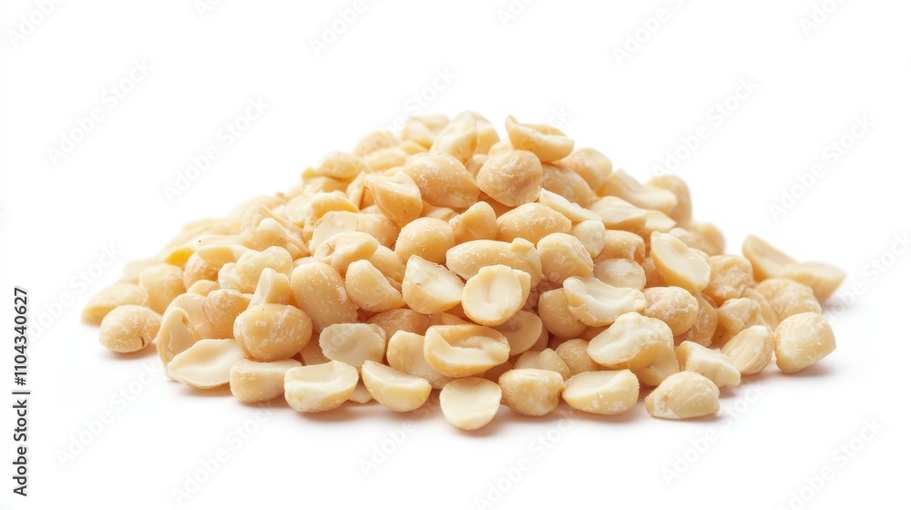 a pile of macadamia nuts on a white background The nuts are a light brown color and appear to be freshly harvested They are arranged in a neat pile, with some of a pile of macadamia nuts on a white background The nuts are a light brown color and appear to be freshly harvested They are arranged in a neat pile, with some of