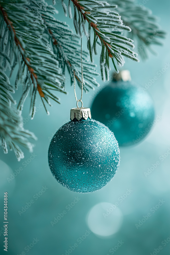 Christmas tree balls hanging on a christmas tree Christmas tree balls hanging on a christmas tree