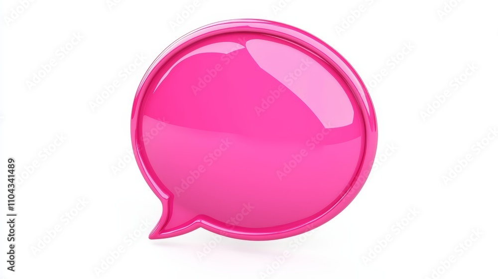 a pink speech bubble on a white background The speech bubble is a bright, vibrant pink color and stands out against the stark white backdrop a pink speech bubble on a white background The speech bubble is a bright, vibrant pink color and stands out against the stark white backdrop