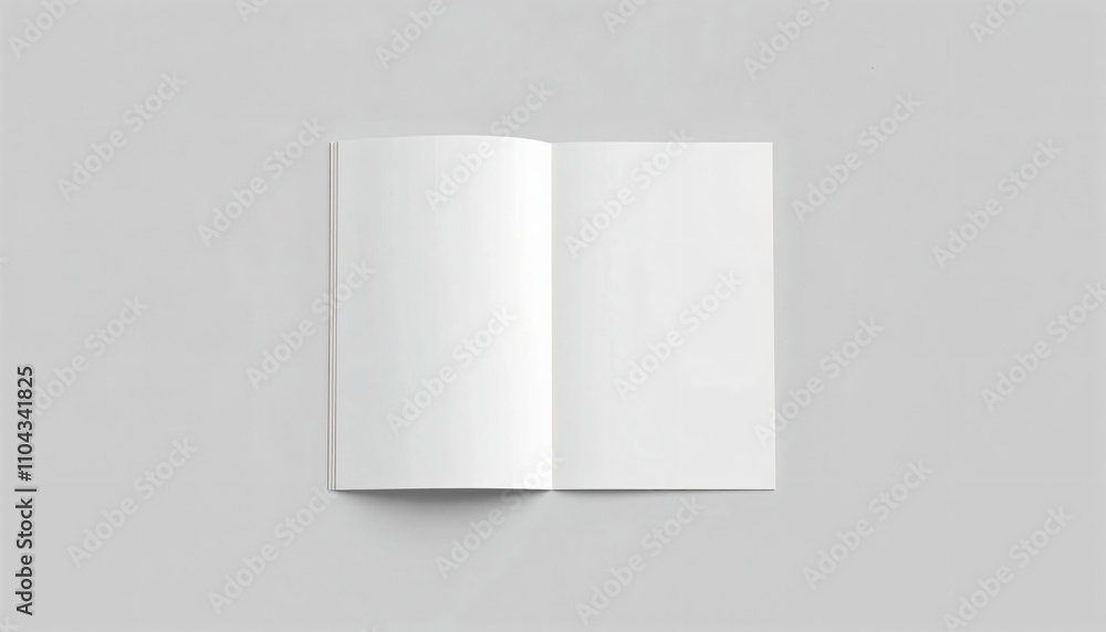A4 A5 Letter Brochure 3D Rendered White Blank Mockup Generative AI A4 A5 Letter Brochure 3D Rendered White Blank Mockup Generative AI