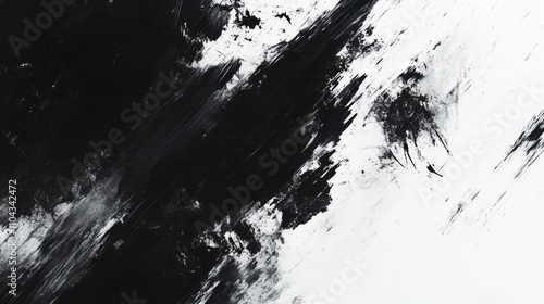 A black splatter ink background offers a striking and dynamic contrast and visual experience. Abstract black watercolor paint splash background. black splash isolated on white