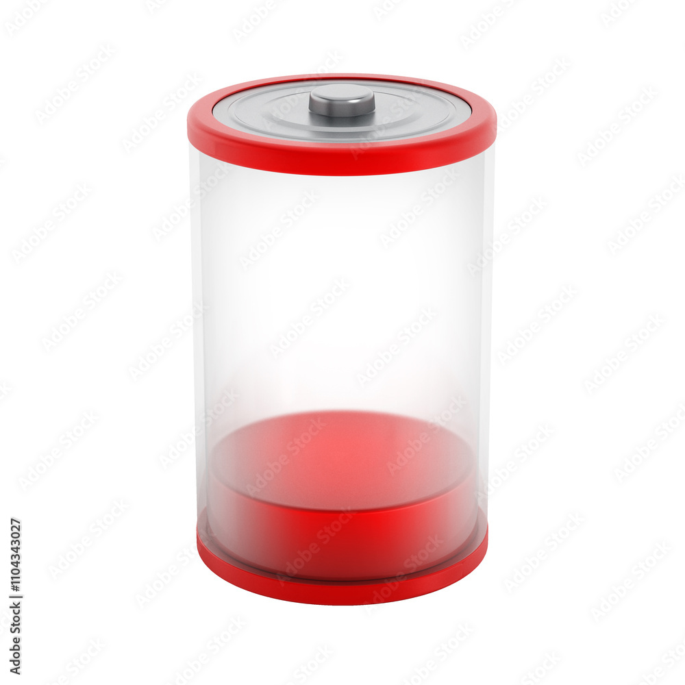 Empty battery icon isolated on transparent background Empty battery icon isolated on transparent background