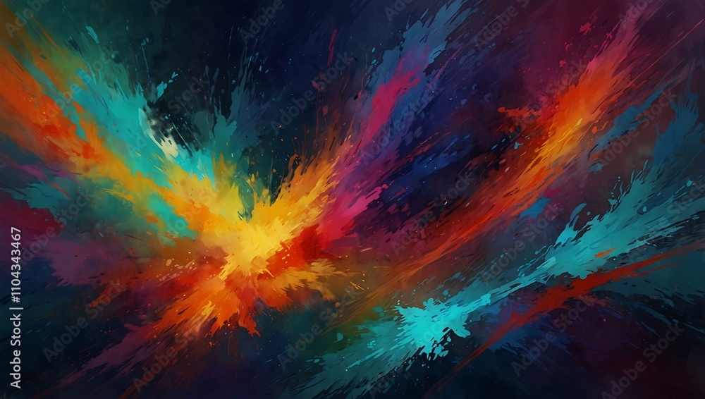 Brushed-painted abstract background with vibrant colors. Brushed-painted abstract background with vibrant colors.