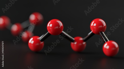 Wallpaper Mural  a molecular model of a red molecule on a black background The molecule is composed of several red spheres connected by black rods Torontodigital.ca