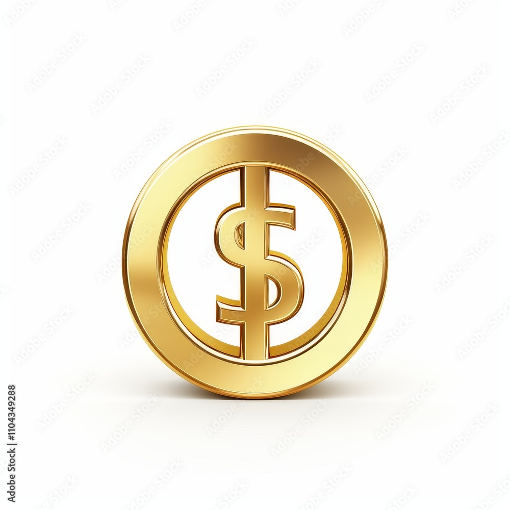 Dollar Icon on White Background Dollar Icon on White Background