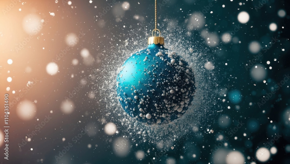 Christmas bomb on a minimalist background, wallpaper Christmas bomb on a minimalist background, wallpaper