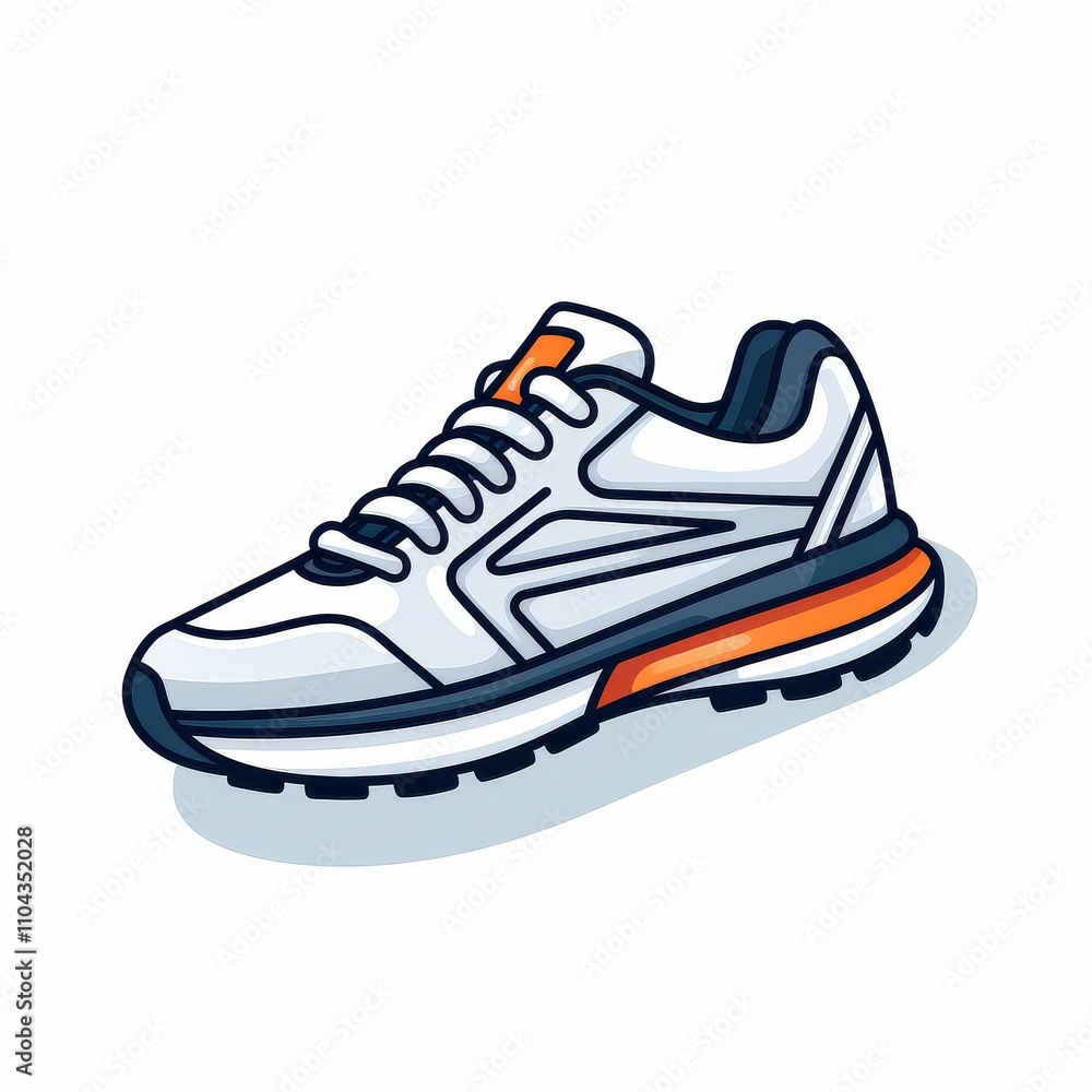 Monochrome Running Shoe Silhouette Monochrome Running Shoe Silhouette