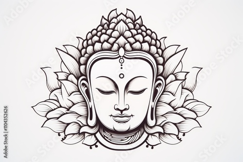 Serene Buddha Tattoo Illustration