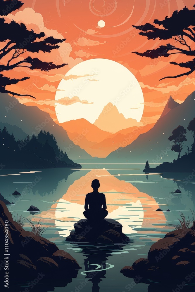 Tranquil Mediation Retreat Background Tranquil Mediation Retreat Background