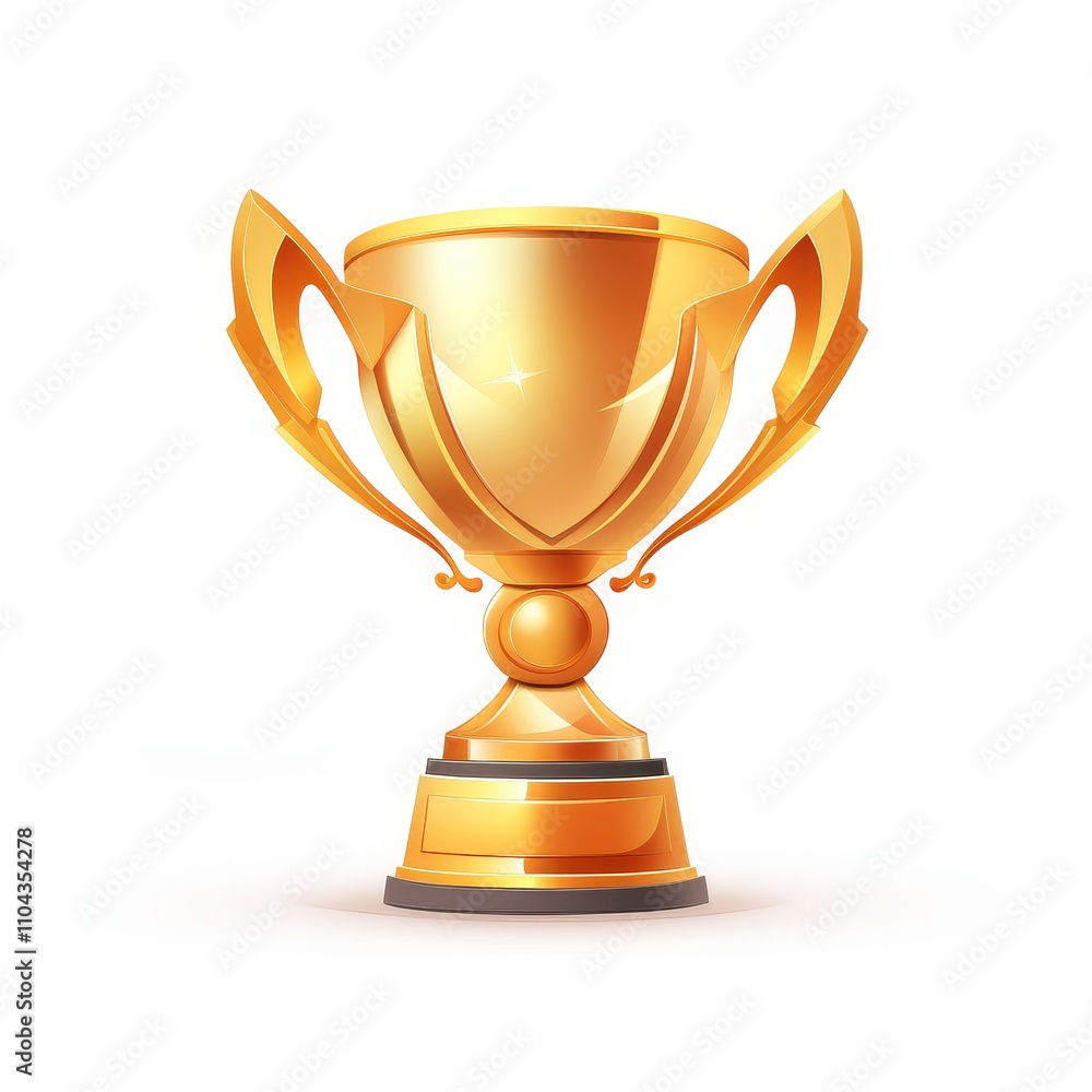 Trophy Symbol on Pristine Canvas