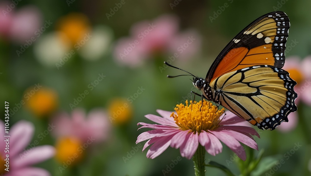 Fototapeta premium Butterfly on a flower.
