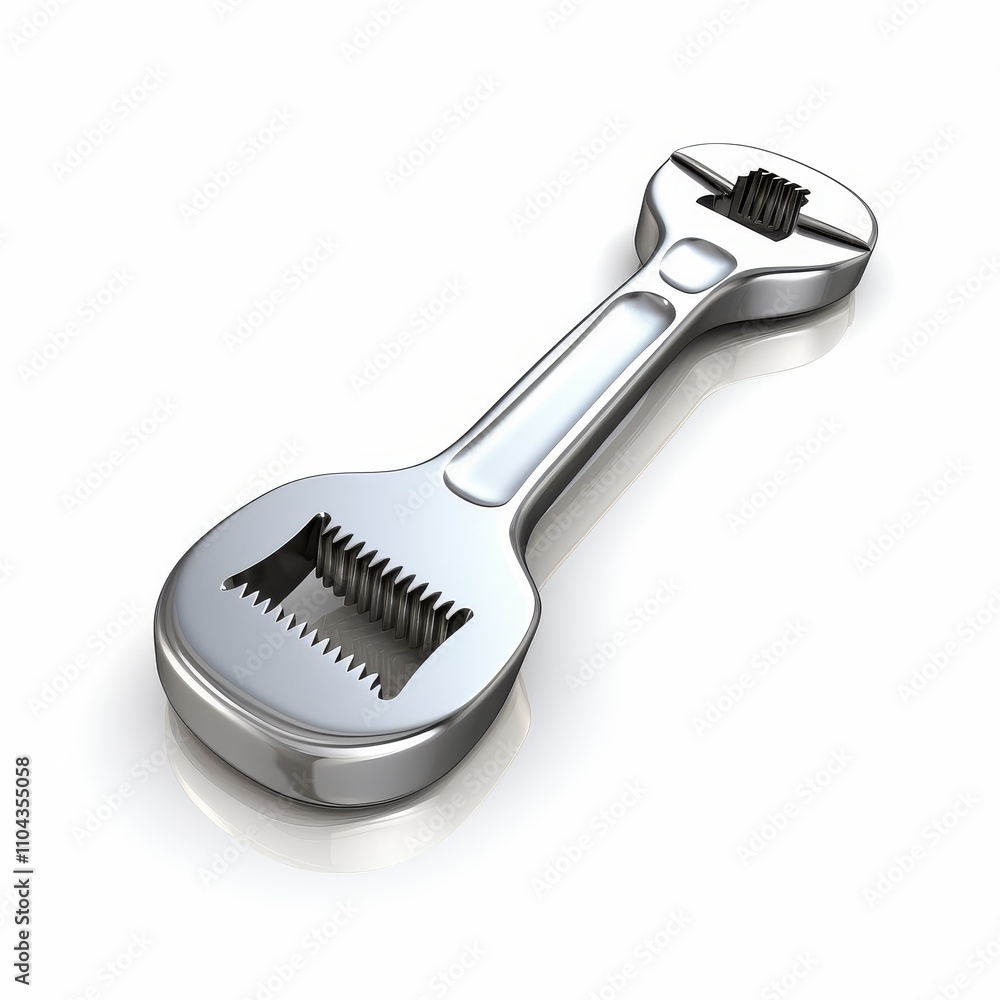 Isolated Wrench Icon on White Isolated Wrench Icon on White