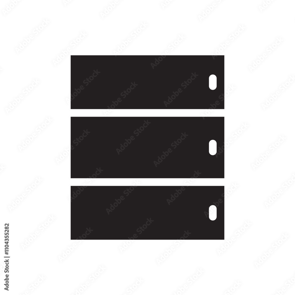 Shelf cupboard silhouette flat icon vector design illustration. 