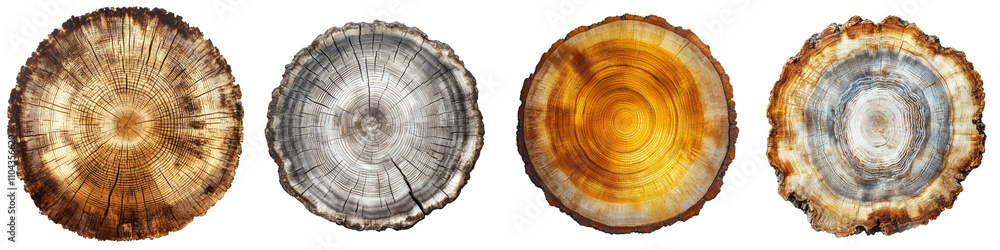 Tree Ring – Concentric Layers in a Tree Trunk That Indicate Age and Growth Isolated on Clear White Background Highly Detailed Tree Ring – Concentric Layers in a Tree Trunk That Indicate Age and Growth Isolated on Clear White Background Highly Detailed