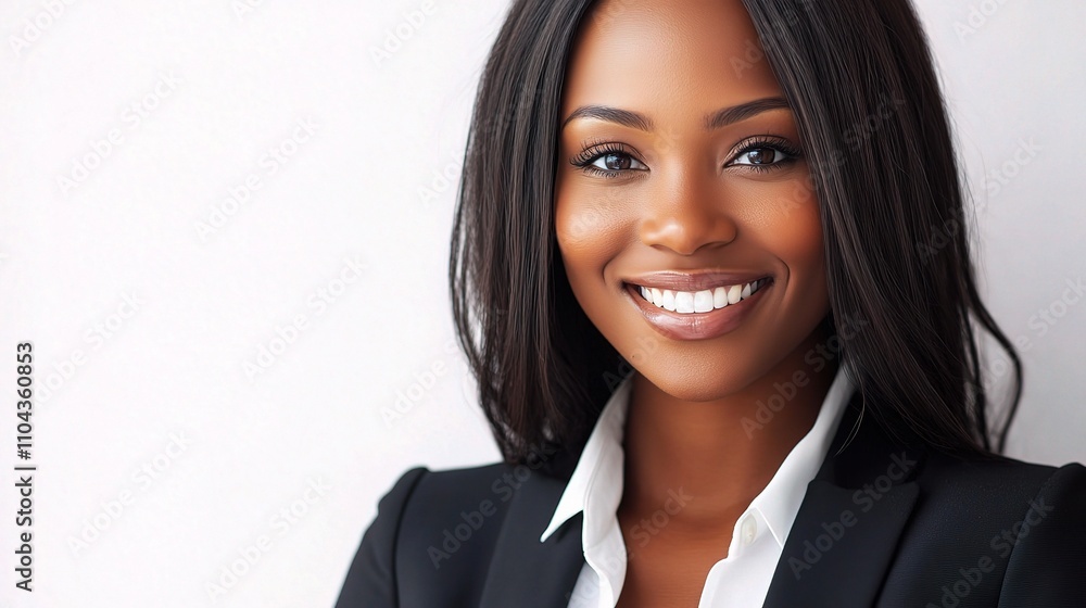 Confident Businesswoman with Beautiful Smile and Stylish Attire Confident Businesswoman with Beautiful Smile and Stylish Attire