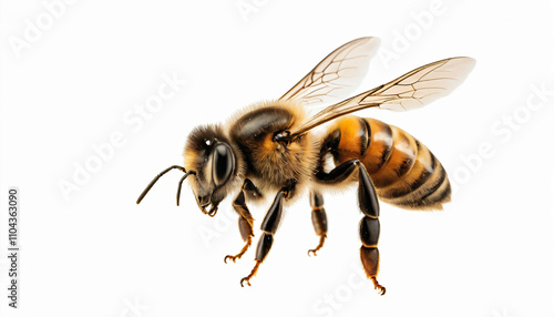 bee on white background