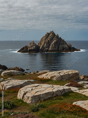 Cape Bonavista, Newfoundland, with rocky boulders. photo