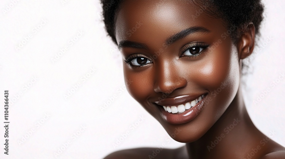 Radiant Smiling Woman with Glowing Skin and Natural Beauty Radiant Smiling Woman with Glowing Skin and Natural Beauty