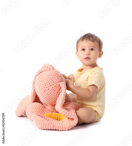 Cute baby girl in bodysuit ...