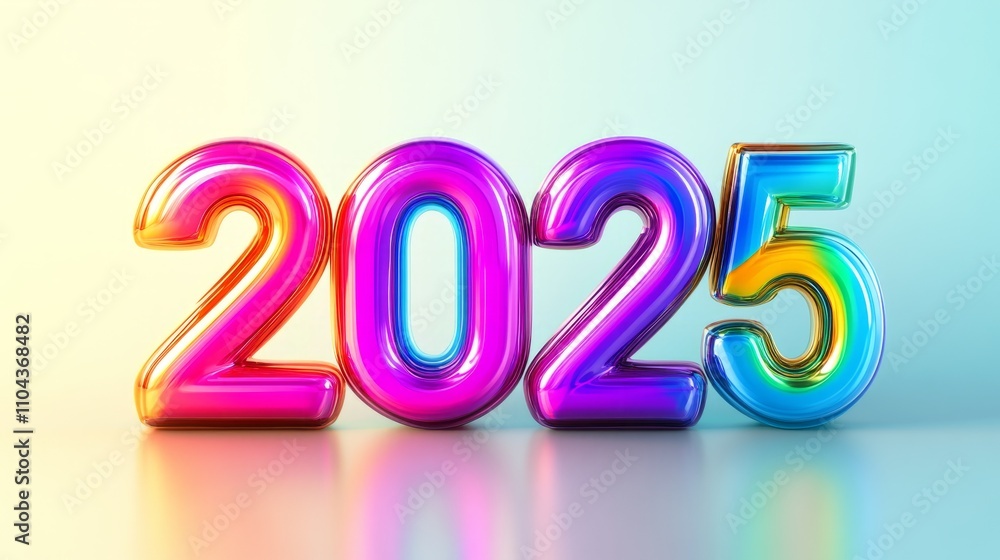 colorful 2025 background isolated on white colorful 2025 background isolated on white