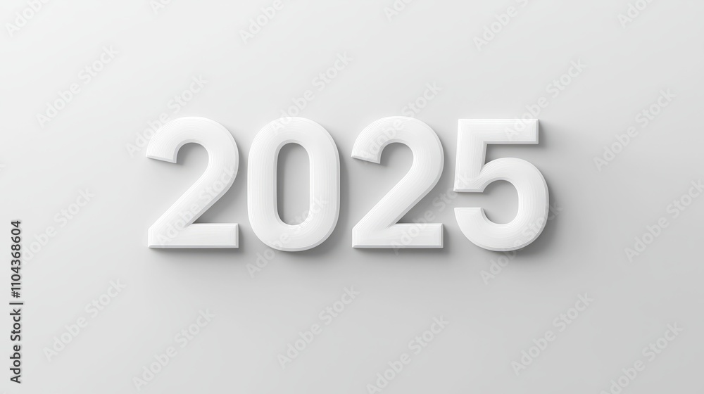 White 2025 background isolated on white White 2025 background isolated on white