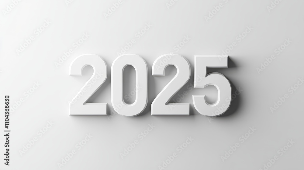 White 2025 background isolated on white White 2025 background isolated on white