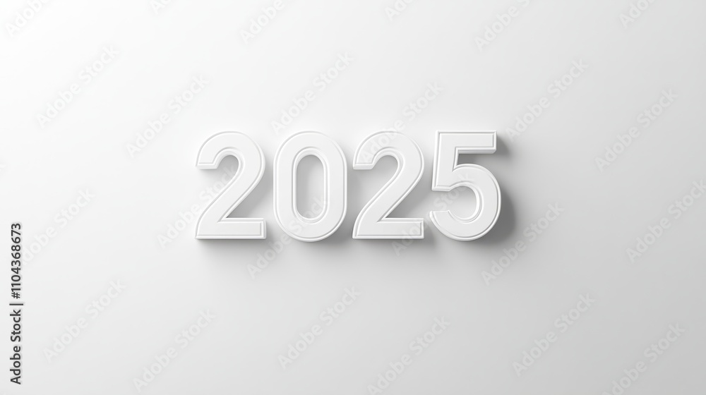 White 2025 background isolated on white White 2025 background isolated on white