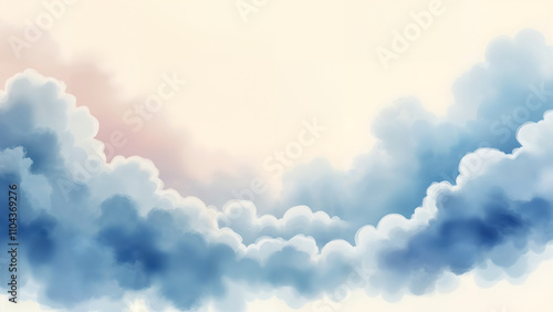 Serene Watercolor Clouds