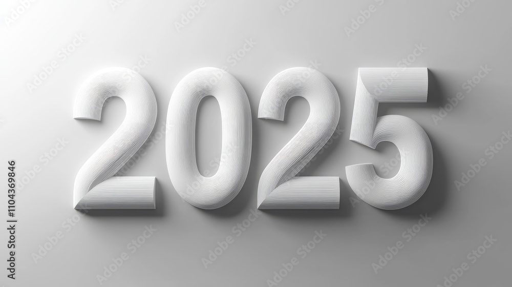 White 2025 template isolated on white White 2025 template isolated on white