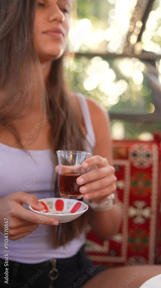 Enjoying a Relaxing Moment with a Delicious Cup of Tea in a Cozy and Inviting Setting Enjoying a Relaxing Moment with a Delicious Cup of Tea in a Cozy and Inviting Setting