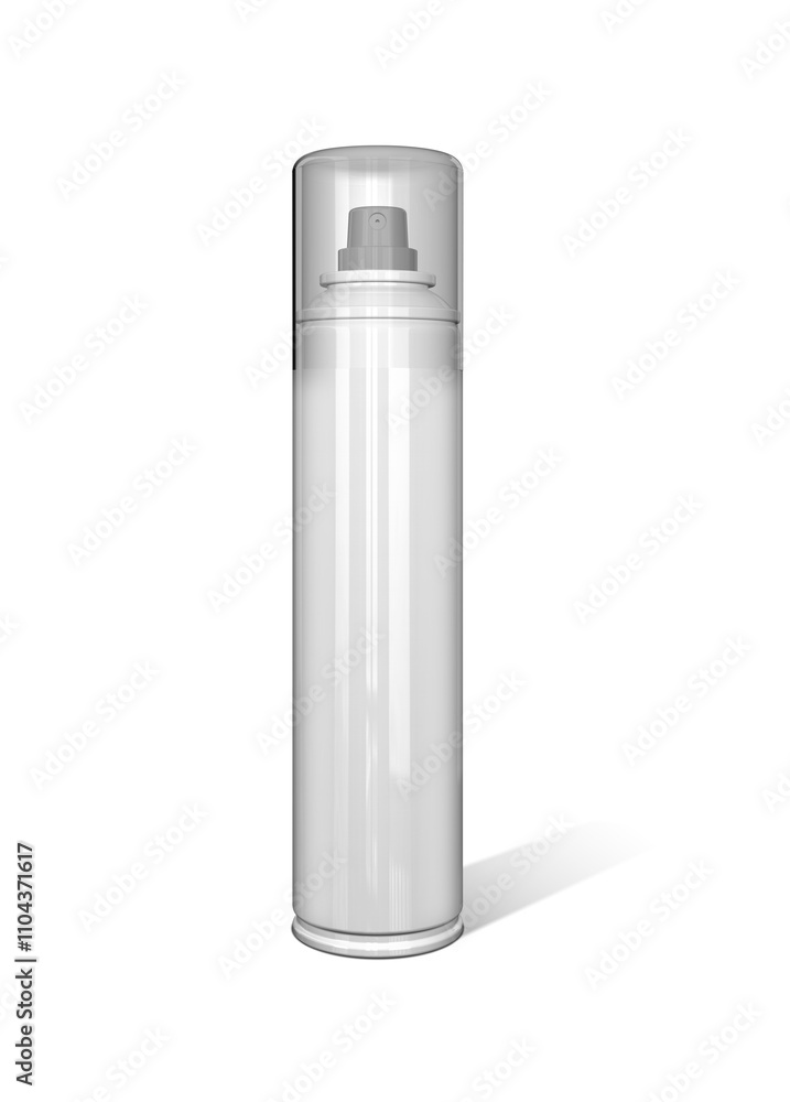 A simple aerosol spray can, typically used for dispensing various products like deodorants or cleaners. A simple aerosol spray can, typically used for dispensing various products like deodorants or cleaners.