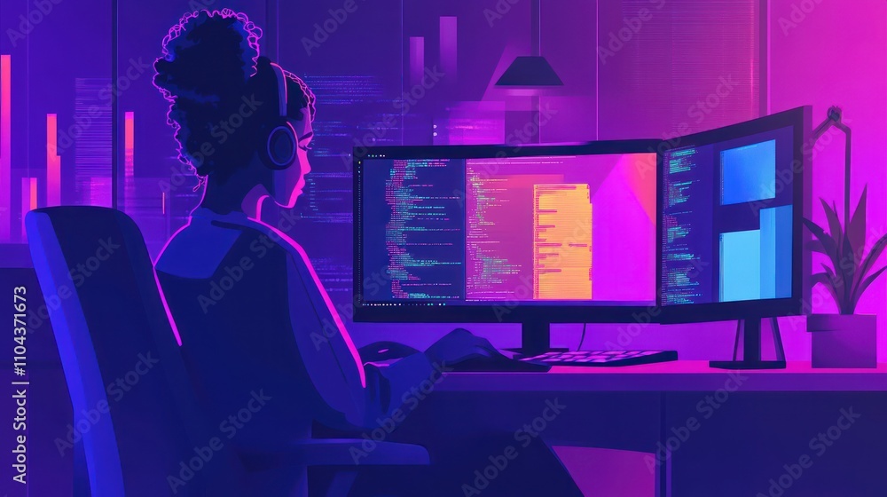 Night Coder: A Woman Focused on Programming Night Coder: A Woman Focused on Programming