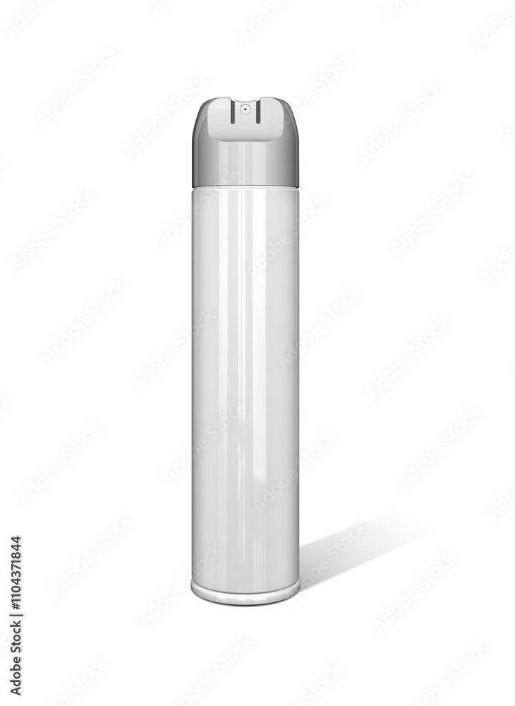 A sleek, cylindrical spray canister designed for dispensing various aerosol products. A sleek, cylindrical spray canister designed for dispensing various aerosol products.