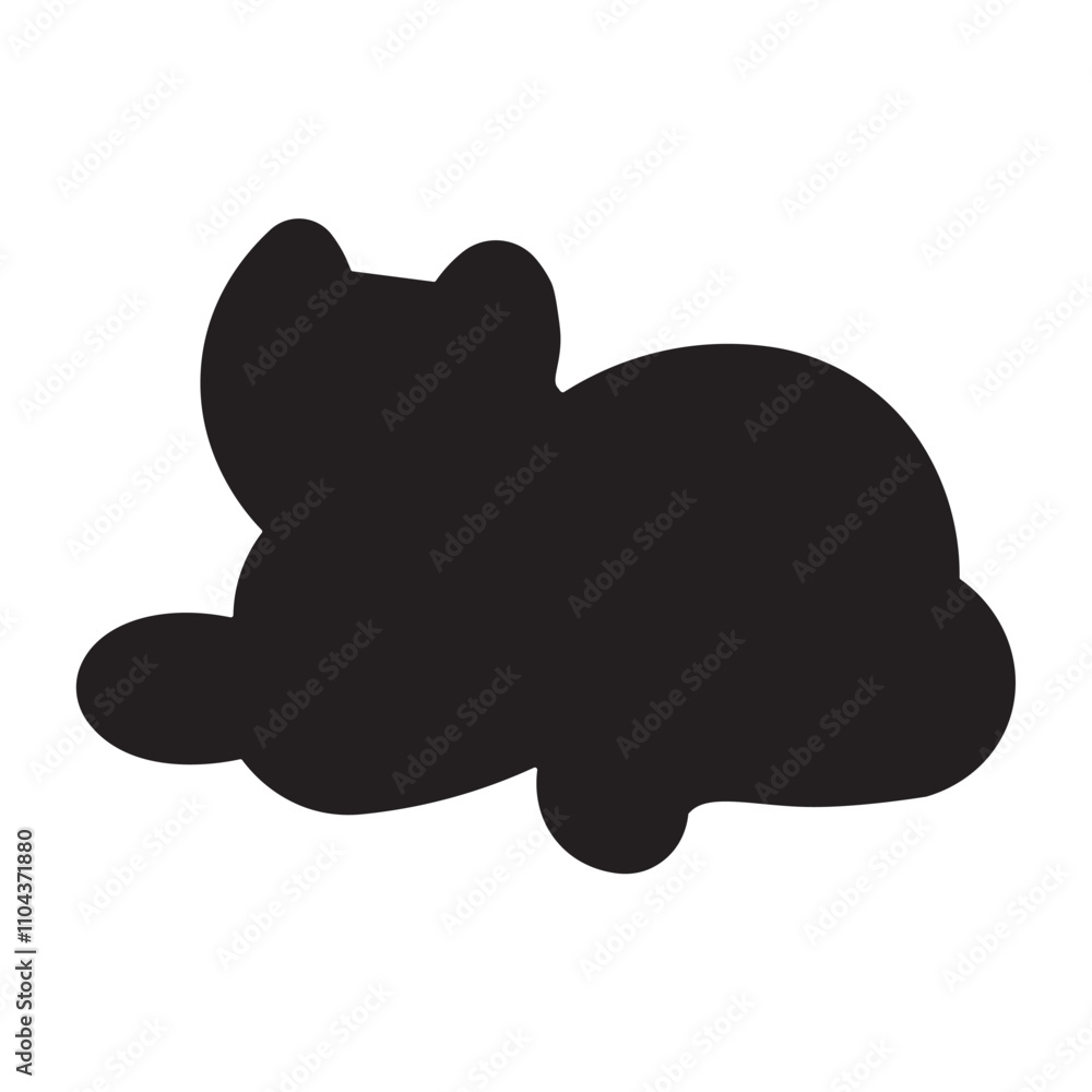Kitten silhouette symbol flat design, cat silhouette vector, animal cartoon vector design illustration. Kitten silhouette symbol flat design, cat silhouette vector, animal cartoon vector design illustration.