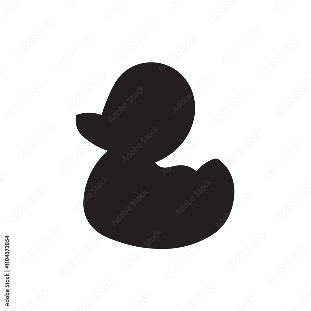 Duck silhouette flat icon vector design illustration. Duck silhouette flat icon vector design illustration.