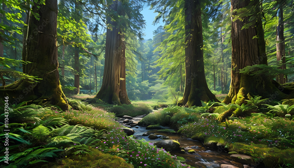 Obraz premium Forest Landscape Background