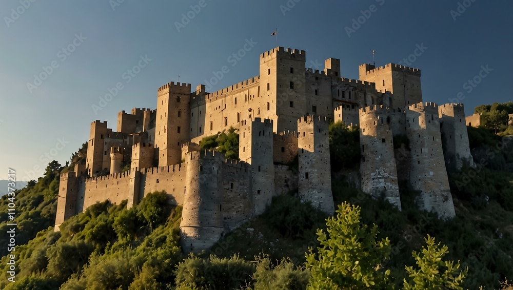 Castello Pandone in Venafro, historic site, Molise. Castello Pandone in Venafro, historic site, Molise.