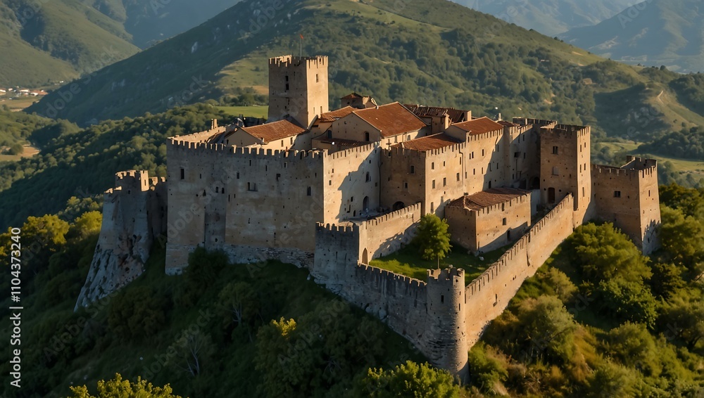 Castello Pandone in Venafro, historic site, Molise. Castello Pandone in Venafro, historic site, Molise.