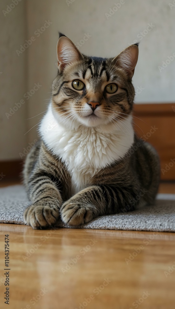 Cat sitting gracefully. Cat sitting gracefully.