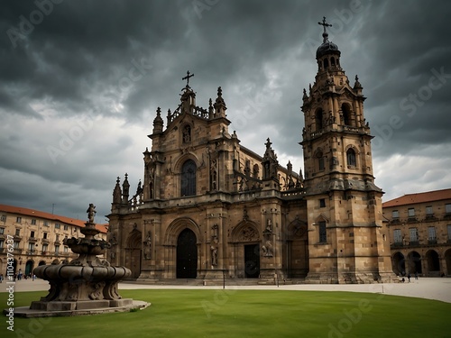 Cathedral in Santiago de Compostela, Spain.
