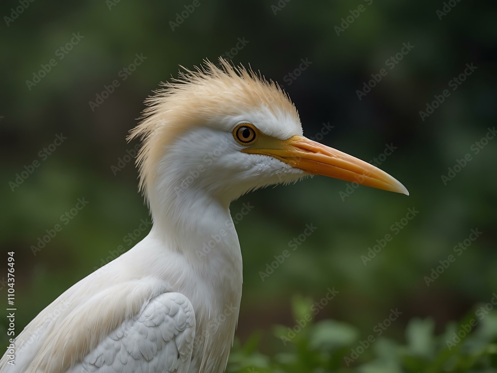 Obraz premium Cattle egret bird in the wild.