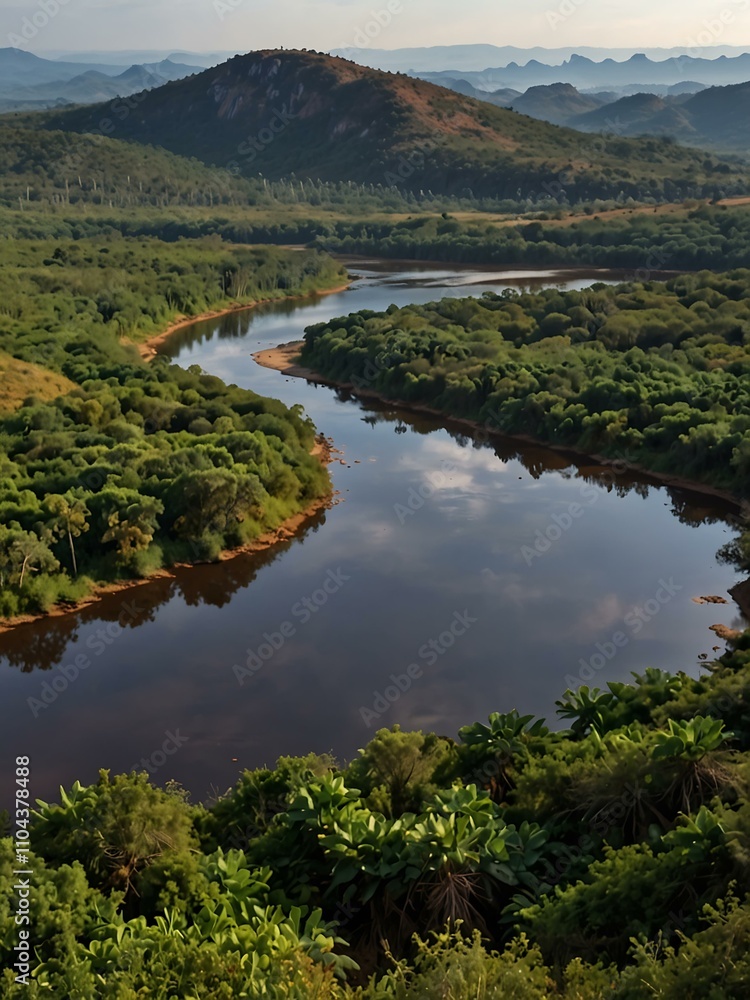 Fototapeta premium Cerrado nature in Brazil, a vast tropical biome.