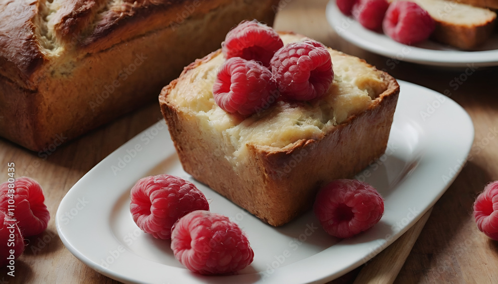 raspberry bread on a plate raspberry bread on a plate