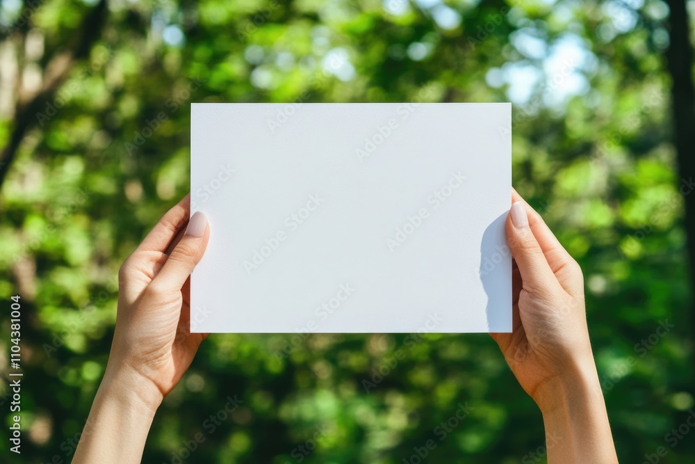 Girl's Hand Grasping Empty White Card, Isolated on Clean Background for Business Use Girl's Hand Grasping Empty White Card, Isolated on Clean Background for Business Use