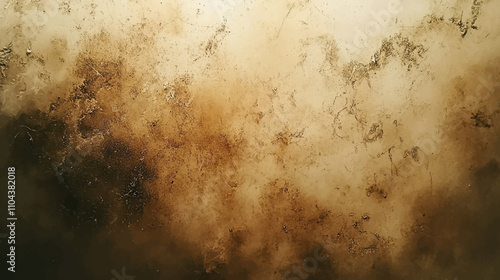 Realistic dust clouds isolated on white background. Sand storm. Polluted dirty brown air, smog. Vector illustration