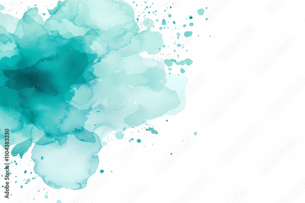 Soft Aqua Watercolor Background with Abstract Blue Shades and Texture Soft Aqua Watercolor Background with Abstract Blue Shades and Texture